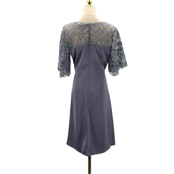AW BRIDAL SZ 12 L dusty blue Lynne mother of bride formal party midi dress b166 - Picture 4 of 9